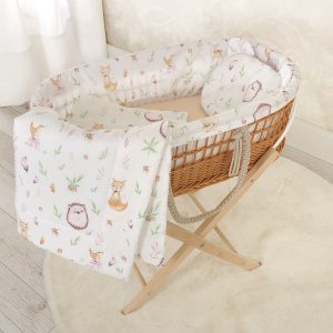 Set BOHO Mojzesove košare s stojalom - ježki (ročno pleteno!)